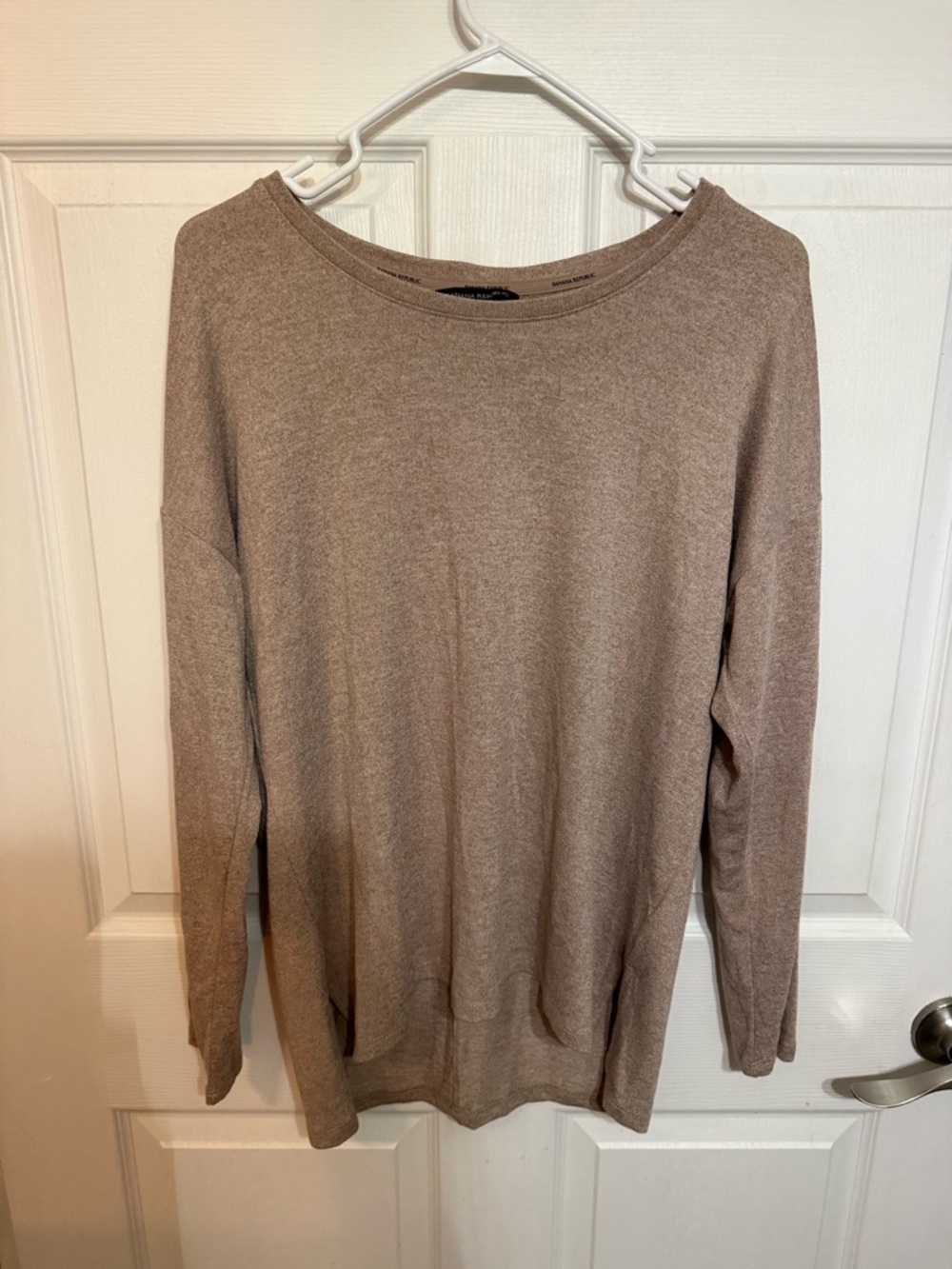 Banana Republic Light Taupe Crewneck Top